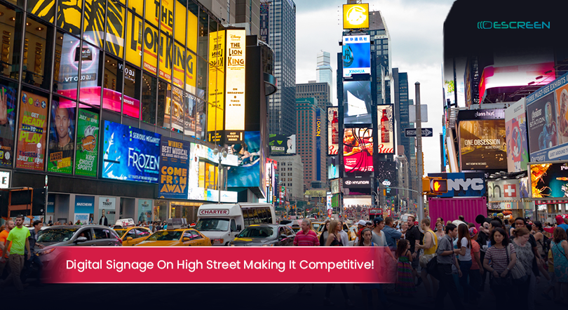 You are currently viewing Digital Signage On High Street Making It Competitive!